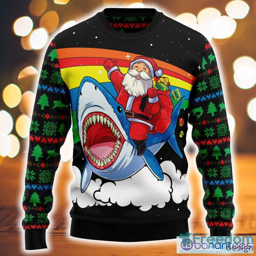 Shark christmas store sweater