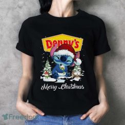 Santa Stitch Denny’s Merry Christmas Shirt - Ladies T-Shirt