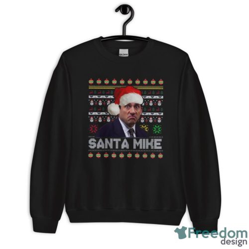 Santas Mike Christmas Movie T Shirt Christmas Gift, Michael Scott Office Shirt Christmas Gift - Unisex Crewneck Sweatshirt