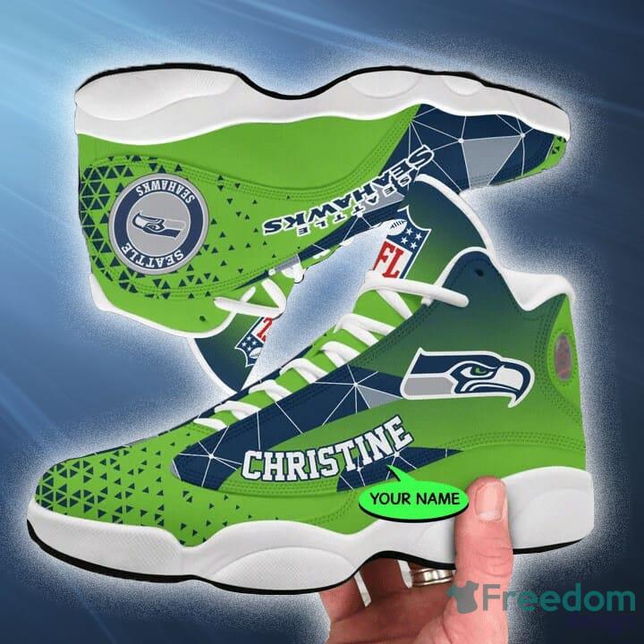 Seattle Seahawks Air Jordan Hightop Shoes Great Gift For Fans