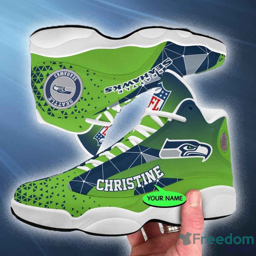 NFL Seattle Seahawks Air Jordan 1 Shoes + Flat Brim Hat - BTF Store