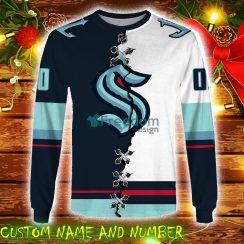 Seattle Kraken NHL Custom Number And Name 3D Sweatshirt For Fans AOP Christmas Gift Sweater - Seattle Kraken Personalized NHL 3D Sweatshirt Photo 5
