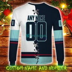 Seattle Kraken NHL Custom Number And Name 3D Sweatshirt For Fans AOP Christmas Gift Sweater