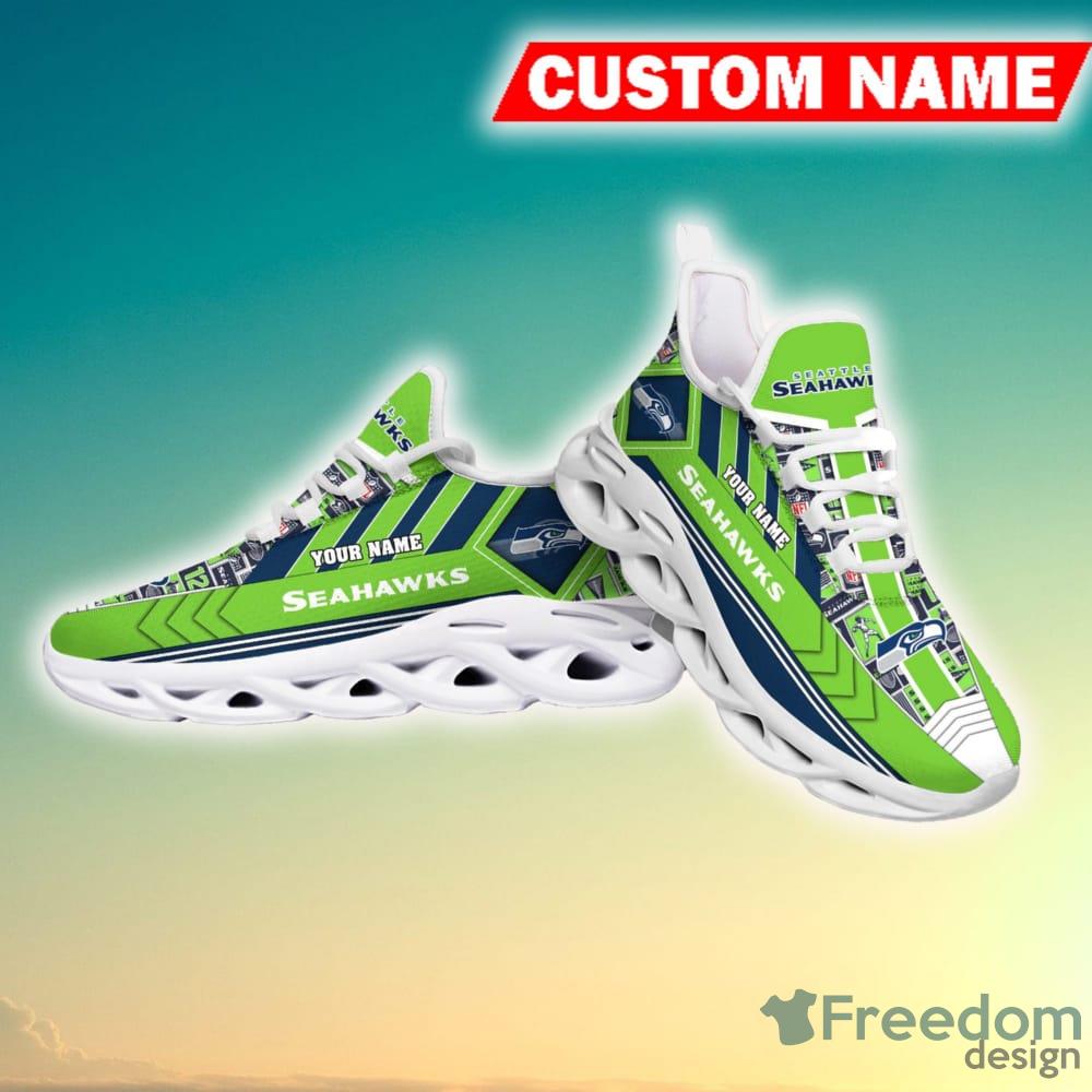 Seattle Seahawks NFL Clunky Shoes Custom Name Max Soul Sneakers Ugly  Christmas Gift Fans - Banantees