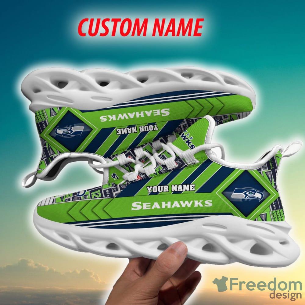 Seattle Seahawks Personalized Name NFL Max Soul Shoes Men And Women For Fans