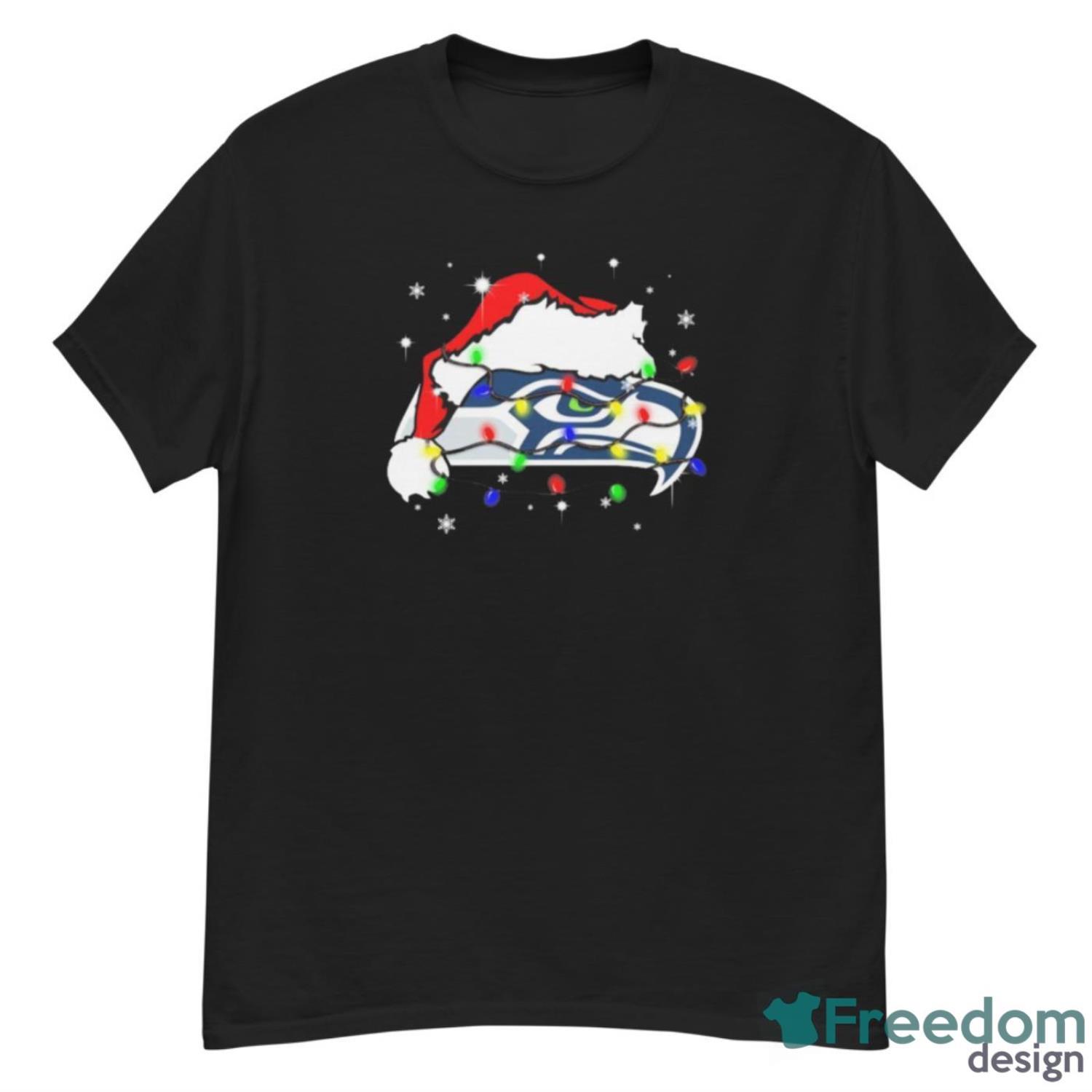 Santa is a Seattle Seahawks fan Christmas shirt - Limotees