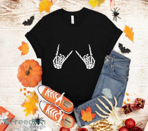 Skeleton Metal Hands Halloween T-Shirt Halloween Gift Gothic Goth Product Photo 1