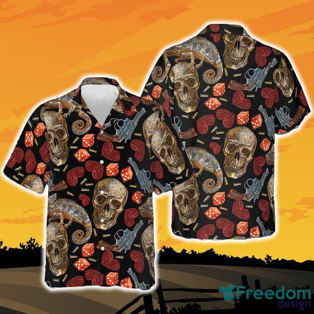 Custom Name Black Skull There Is A Beast Inside Me Bowling Hawaiian Shirt  Bowling Shirt Men's Gift Halloween - Freedomdesign