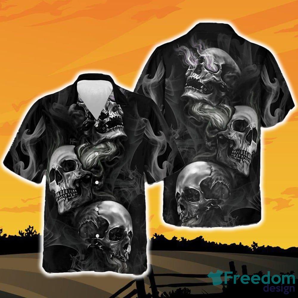 Buffalo Bills Mystery Skull And Flower Funny Hawaiian Shirt Gift For  Halloween - Limotees