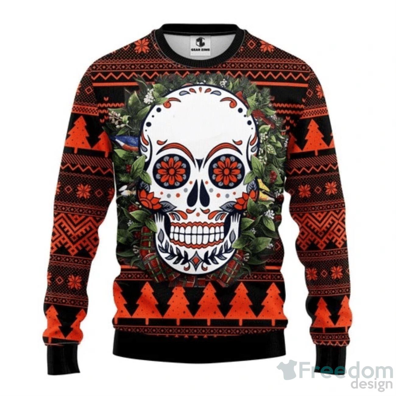 Tampa Bay Buccaneers Fans Skull Ensemble Ugly Christmas Sweater -  Freedomdesign