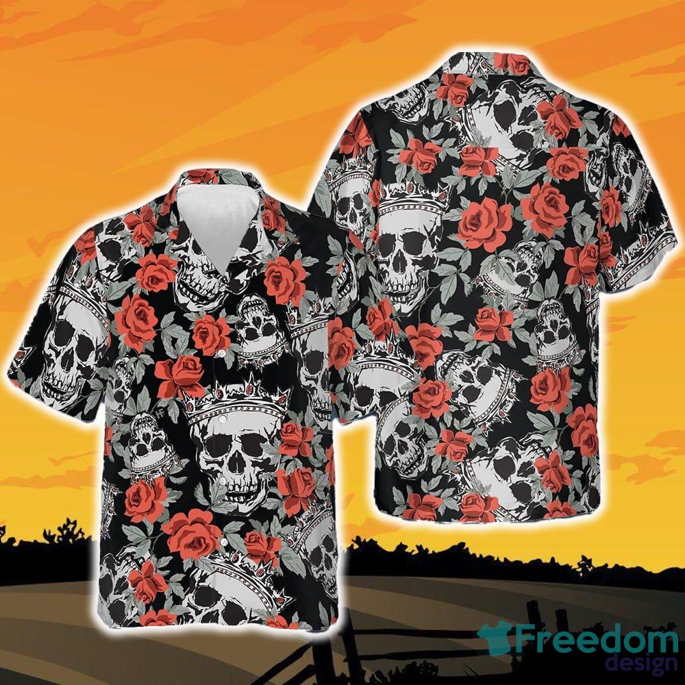 Pittsburgh Steelers Coconut Leaves Skull With Rose Eyes Hawaiian Shirt Gift  For Halloween - Limotees