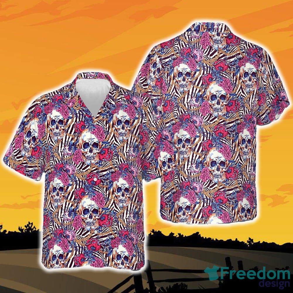 Pittsburgh Steelers Coconut Leaves Skull With Rose Eyes Hawaiian Shirt Gift  For Halloween - Limotees