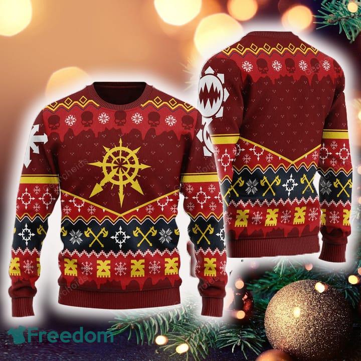 'Slay Bells Ring' Khorne Chaos Iconic Christmas Sweater For Men And Women Gift Hoidays image 'Slay Bells Ring' Khorne Chaos Iconic Christmas Sweater For Men And Women Gift Hoidays