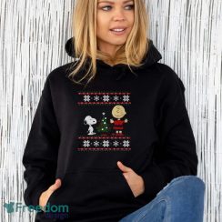 Snoopy And Charlie Brown Christmas Tree Ugly Christmas Shirt - Unisex Hoodie