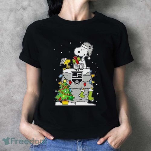 Snoopy And Friends Los Angeles Kings Merry Christmas Sweatshirt - Ladies T-Shirt