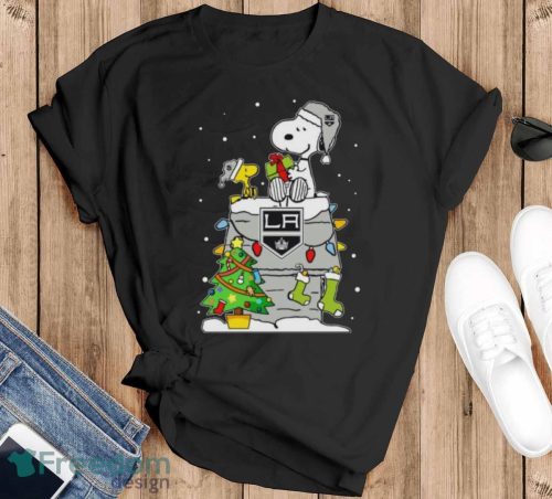 Snoopy And Friends Los Angeles Kings Merry Christmas Sweatshirt - Black T-Shirt