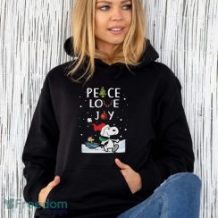 Snoopy And Woodstock Peace Love Joy Christmas Shirt - Unisex Hoodie