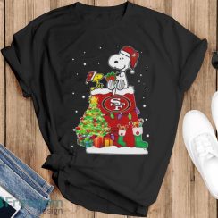 Snoopy And Woodstock San Francisco 49ers Merry Christmas Shirt