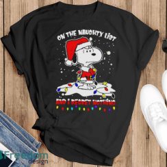 Snoopy On The Naughty List Merry Christmas Shirt