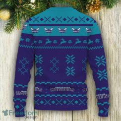 Snow Santa Pattern Logo Charlotte Hornets Christmas Tree Ugly Xmas Sweater AOP - Christmas Urly Sweater Snow Santa Pattern Logo Charlotte Hornets Christmas Tree Gifts Unisex For Fan, Hoodie, Sweatshirt-3D Sweatshirt_4