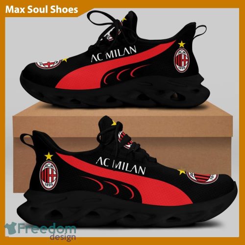 Sport Shoes AC Milan Seria A Club Fans Performance Max Soul Sneakers For Men And Women - AC Milan Chunky Sneakers White Black Max Soul Shoes For Men And Women Photo 1