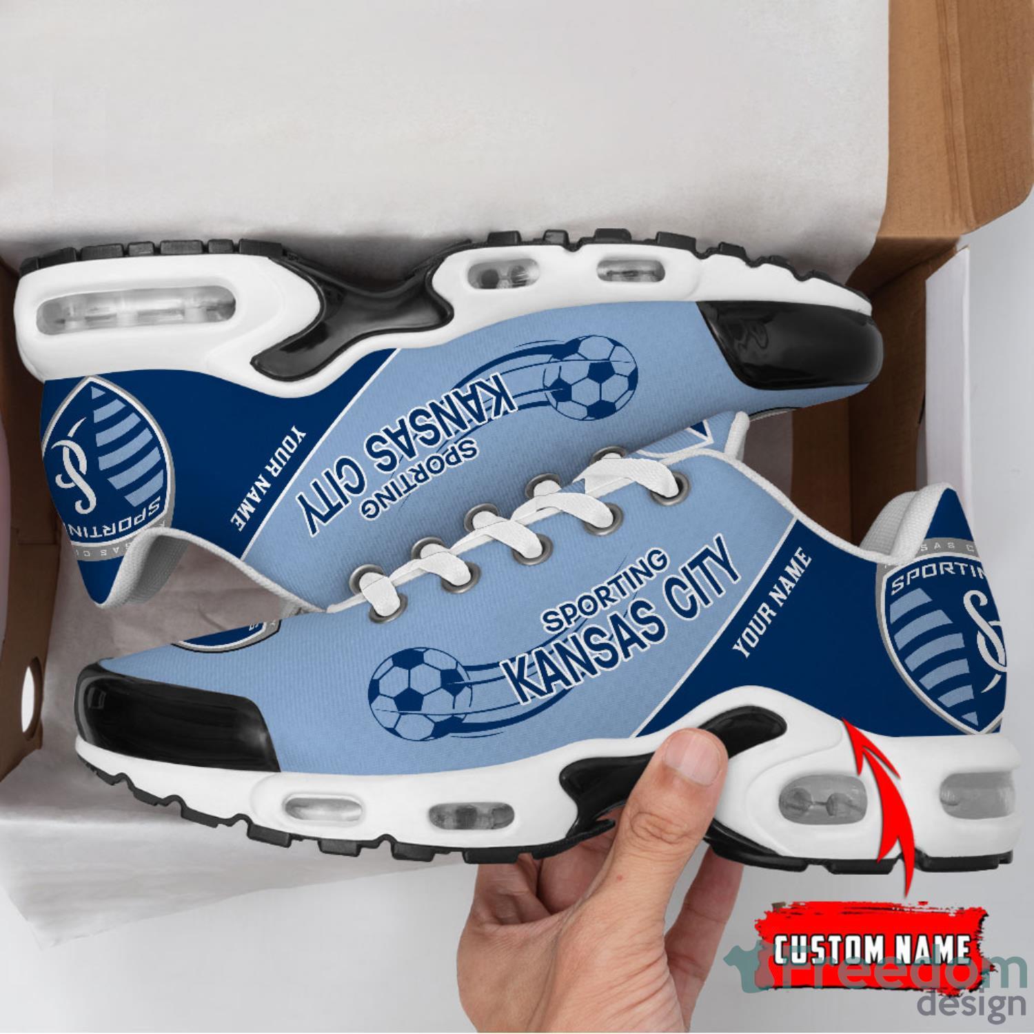 Custom Name Kansas City Chiefs New Logo Air Cushion Sports Shoes