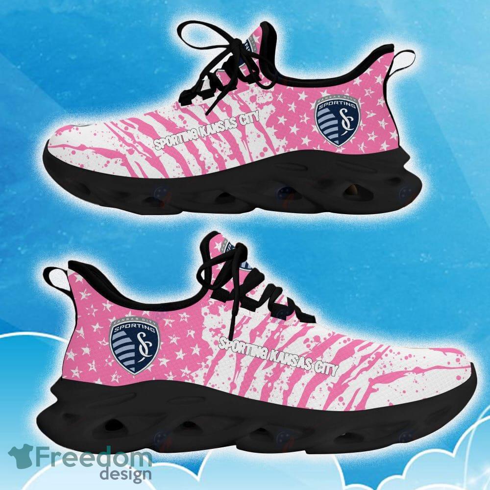 Sporting Kansas City Pink New Chunky Shoes Camo Logo Printed For Men And Women Gift Fans Max Soul Sneakers - Sporting Kansas City Clunky Sneakers Photo 10