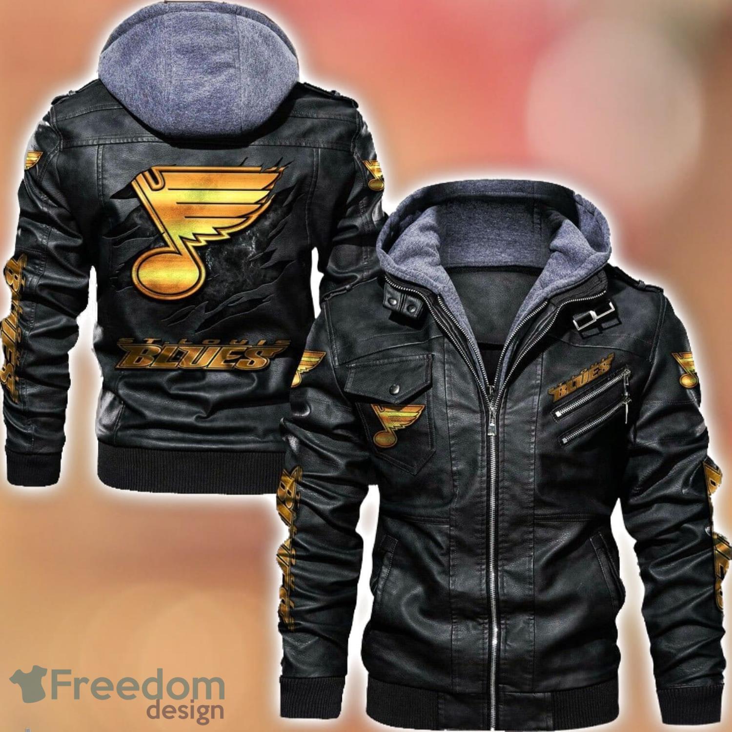 St Louis Blues Leather Jacket For Fans - Freedomdesign