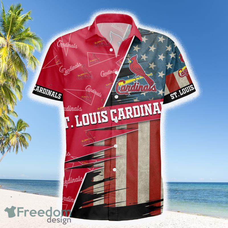 St. Louis Cardinals - Cardinals US Flag Logo Patriotic T-Shirts