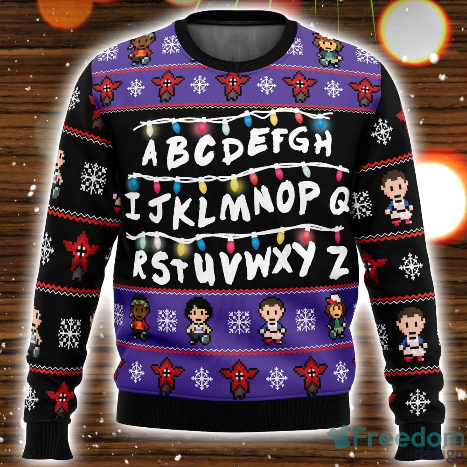 Stranger things deals christmas lights sweater