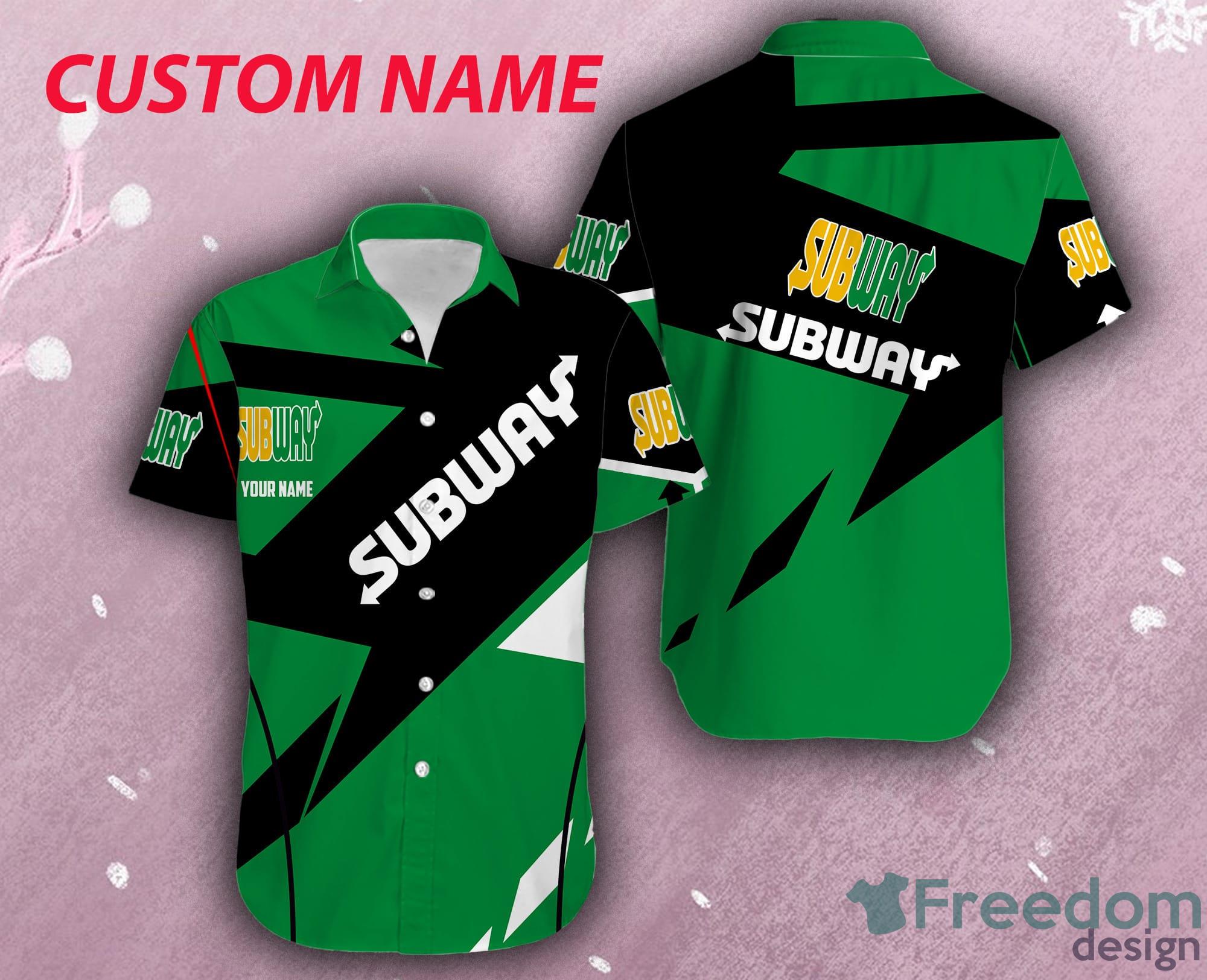 subway Personalized Name Logo Organic Beach Hawaiian Shirt For Men And  Women - Freedomdesign