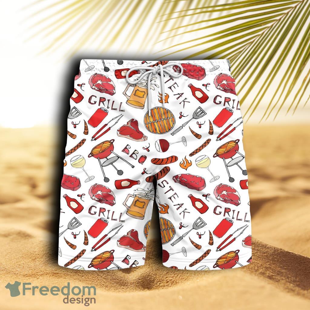 Summer Bbq Grill Party Beach Hawaiian Shorts For Men Product Photo 1