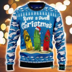 Surfer Swell Christmas Ugly Christmas Sweater All Over Printed For Men And Women Gift Holiday - Surfer Swell Christmas Ugly Christmas Sweater_1