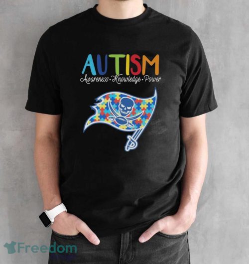 Tampa Bay Buccaneers Autism Awareness Knowledge Power T-Shirt - Black Unisex T-Shirt