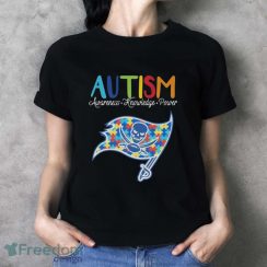 Tampa Bay Buccaneers Autism Awareness Knowledge Power T-Shirt - Ladies T-Shirt