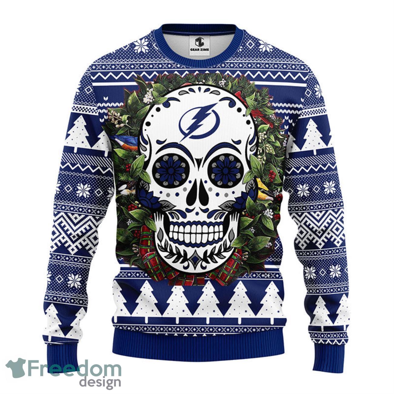 NFL Tampa Bay Buccaneers Skull Red Christmas Ugly Sweater - T