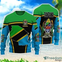 Tanzania Active Flag All Over Printed 3D Sweater Christmas Gift