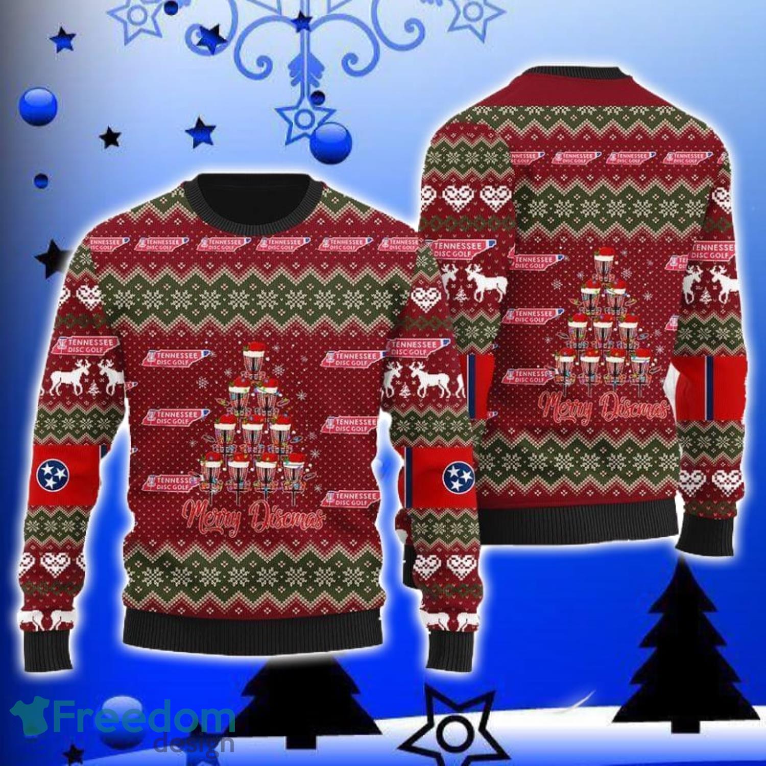 Tennessee Disc Golf Ugly Christmas Sweater Christmas Holiday Gift image Tennessee Disc Golf Ugly Christmas Sweater Christmas Holiday Gift Product Photo 1