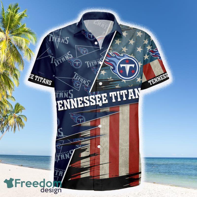 BEST Tennessee Titans Hawaiian Shirt With Tropical Pattern If This Flag  Offends You Its Because You