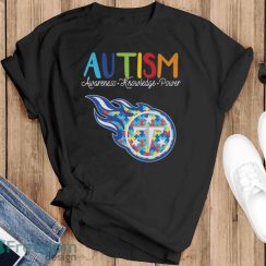 Tennessee Titans Autism Awareness Knowledge Power T-Shirt - Black T-Shirt