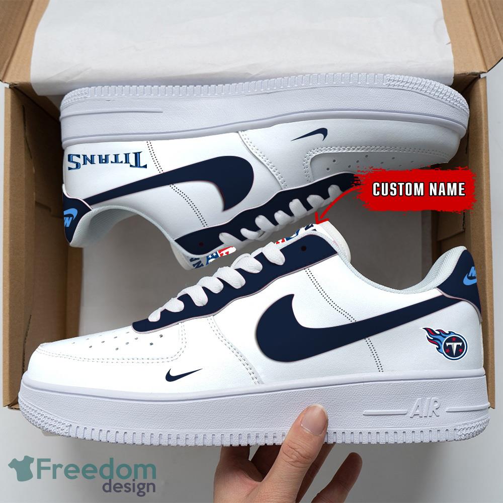 Tennessee Titans NFL Teams Custom Name Air Force 1 Sneakers For Men And Women Men And Women Gift - Tennessee Titans NFL Teams Custom Name Air Force 1 Sneakers_1