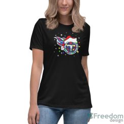 Tennessee Titans Santa Hat Christmas Light Shirt - Women's Relaxed Short Sleeve Jersey Tee