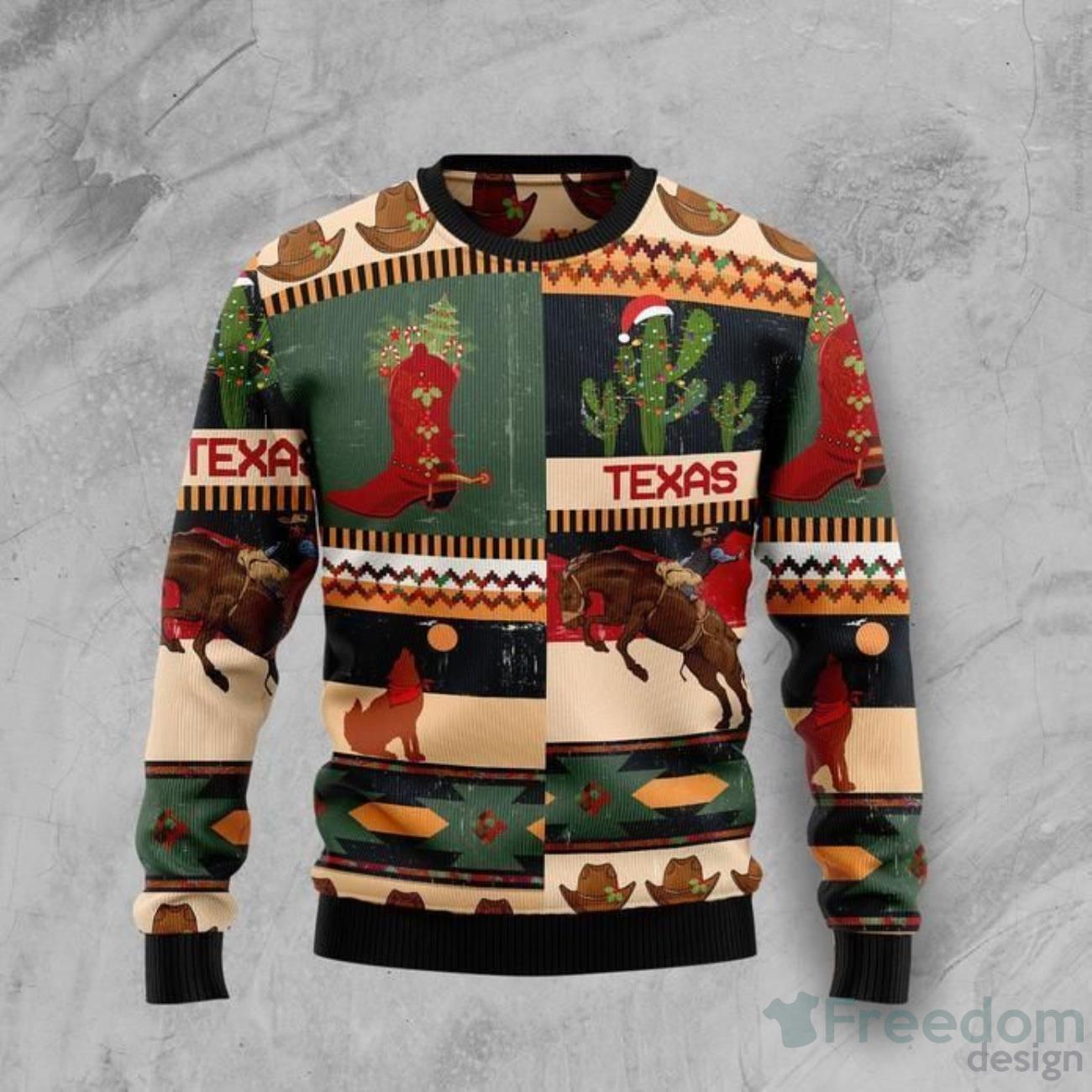 Awesome Texas Ugly Christmas Sweaters - Limotees