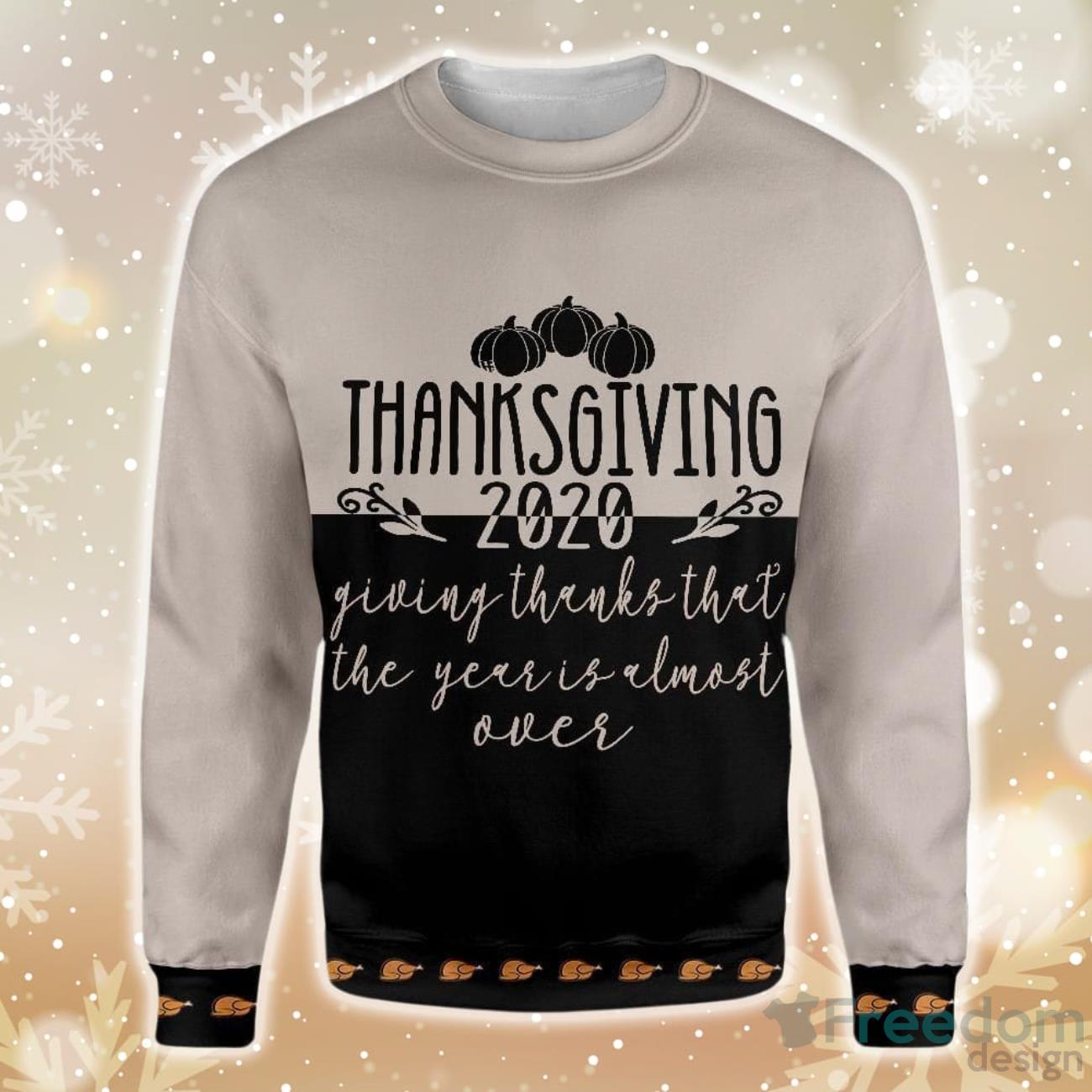 Inktastic Ugly Thanksgiving Sweater Design with Turkey and