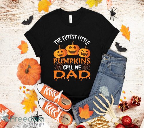 The cutest little pumking call me dad T-Shirt Halloween Gift Sweatshirt Hoodie Product Photo 1