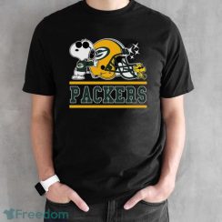 The Green Bay Packers Joe Cool And Woodstock Snoopy Mashup Shirts - Black Unisex T-Shirt