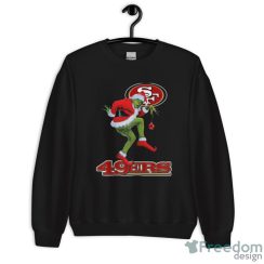 The Grinch Santa San Francisco 49ers Christmas shirt - Unisex Crewneck Sweatshirt