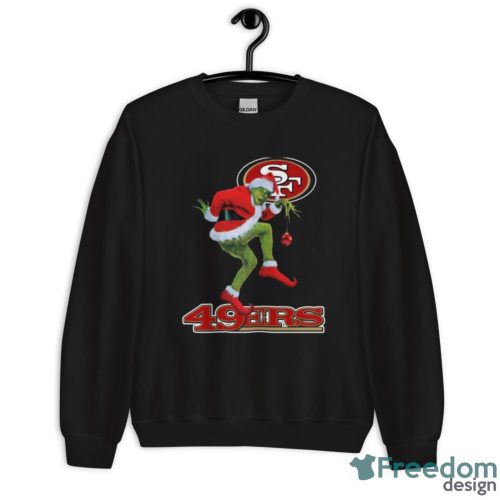 The Grinch Santa San Francisco 49ers Christmas Shirt Christmas Gift - Unisex Crewneck Sweatshirt