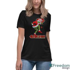 The Grinch Santa San Francisco 49ers Christmas Shirt Christmas Gift - Women's Relaxed Short Sleeve Jersey Tee