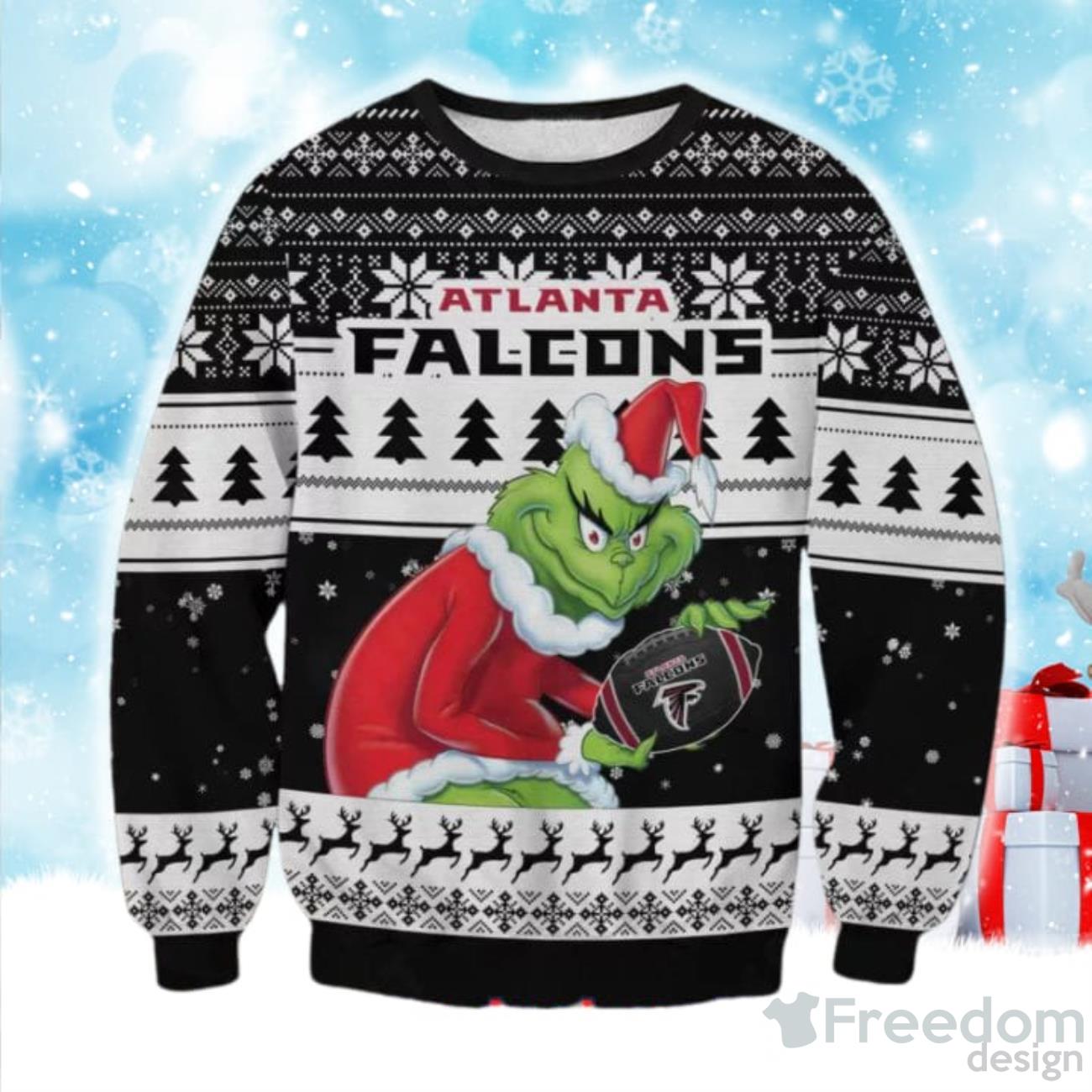 Atlanta Falcons Fans Gingerbread Man Ugly Christmas Sweater Gift -  Freedomdesign